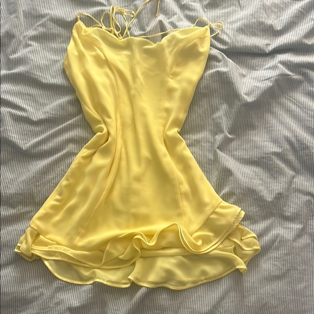 House of CB ROSSELLA Ruffle Mini Dress size small